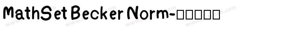 MathSet Becker Norm字体转换